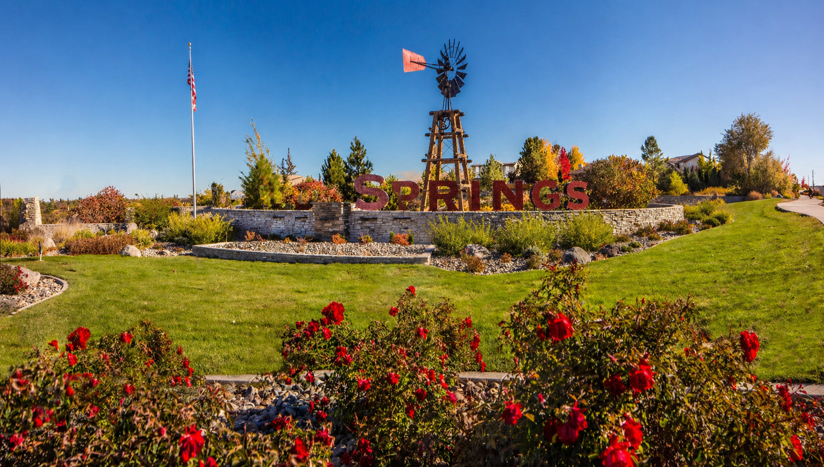 Commercial landscape detail maintained by Good Landscaping
