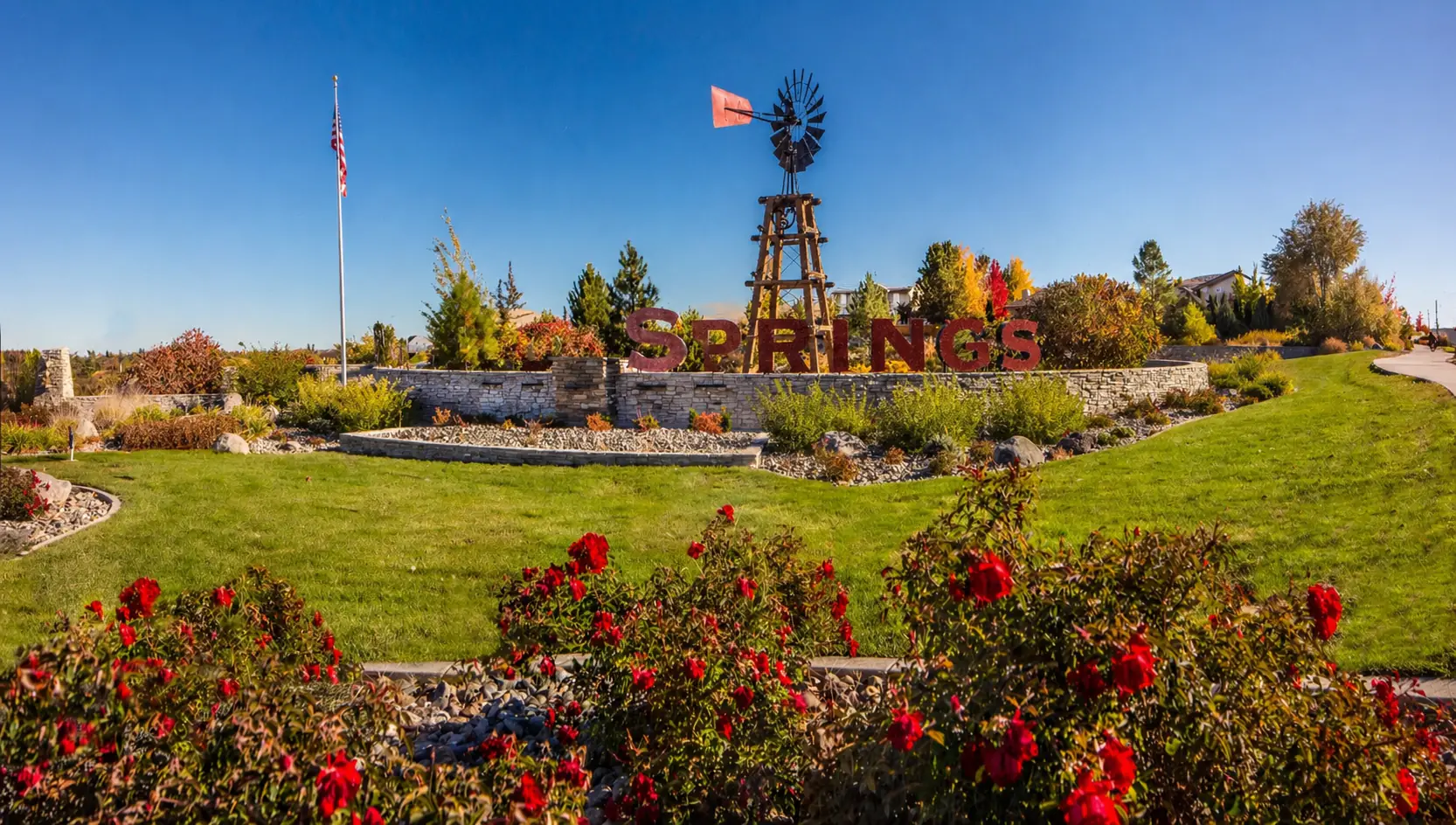 Commercial landscape detail maintained by Good Landscaping